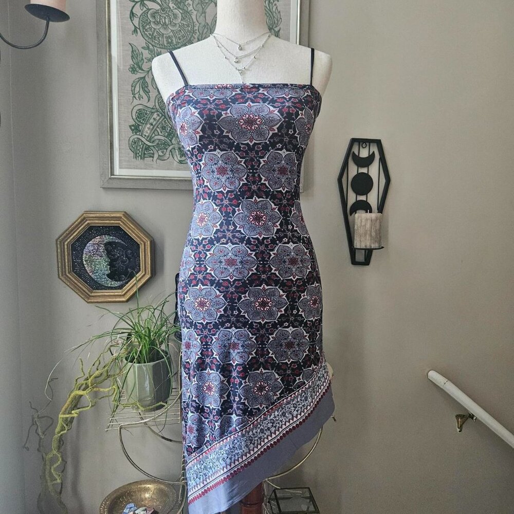 Evolution Not Revolution Small Y2k Mini Dress Wit… - image 1